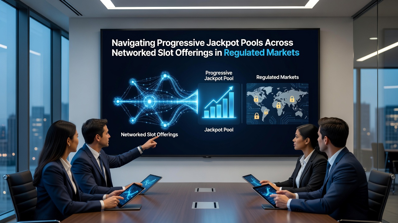 Regulatory compliance dashboard showing progressive jackpot pool tracking and audit logs